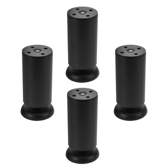 YSNOOWE Furniture Legs Metal 4Pcs and Sturdy Black Stainless Steel for Cabinet and Bed Frame