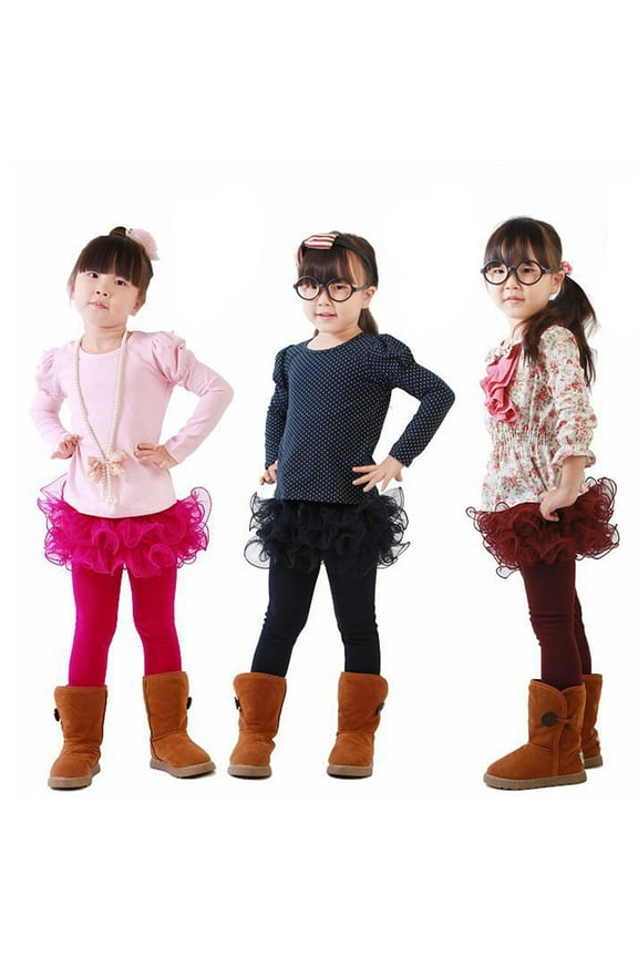 Girls Winter Clothing 1Pack Elastic Tights Thermal Lined in Navy 75cm Length 46cm Waist