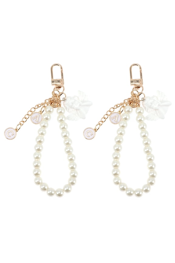 Keychain Zinc Alloy 2Pcs 4.7x0.8in