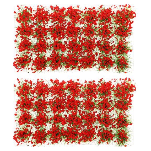 YSNOOWE Lightweight Resin Red Static Grass Tufts for DIY Micro Landscape Decoration