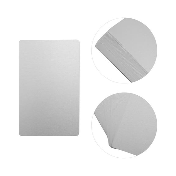YSNOOWE Aluminum Name Card Business Printing Cards Silver 50pcs