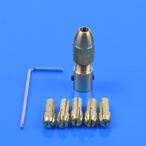 YSNOOWE 7-Piece Brass Collet Set for Rotary Tools, Compatible with Most Rotary Tool Brands, Clamping Accessories