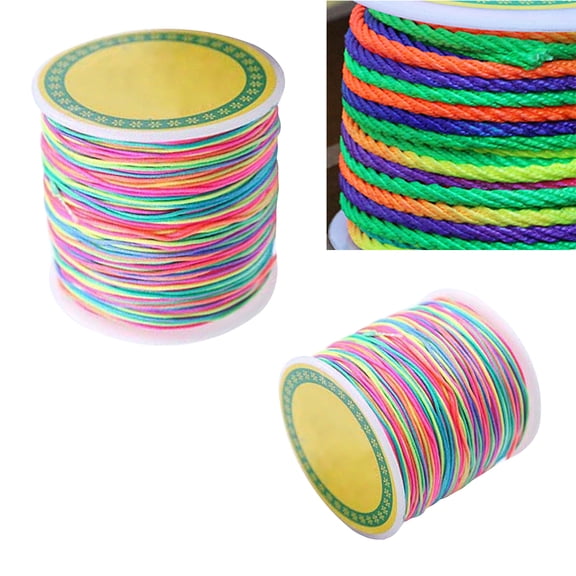 YSNOOWE Necklace Cord 1mm Diameter 1Pack for Multi-Color Flax Beading Thread