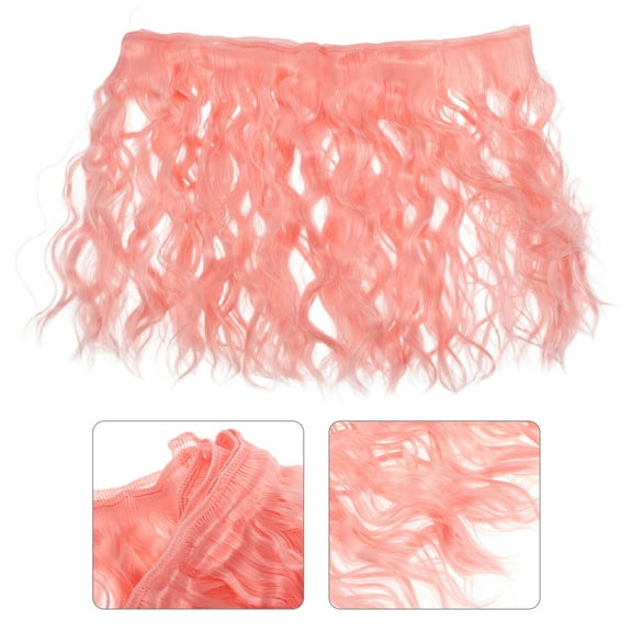 YSNOOWE Pink Curly Doll Wig 1Pack for Realistic Hairstyles and Versatile Styling 8.3x2.4x0.4in