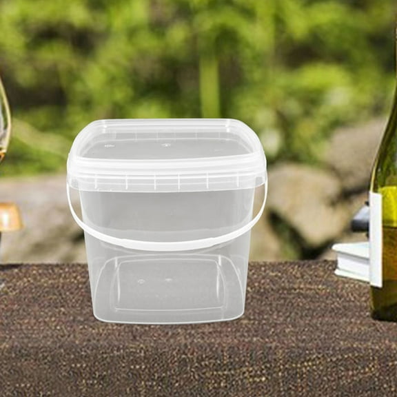 YSNOOWE Plastic Bucket with Lid 1Pcs for Camping and Picnics 15.00X15.00X14.50CM