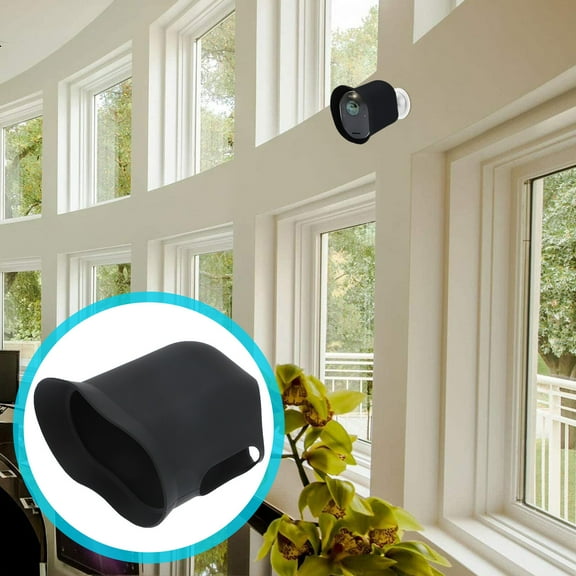 YSNOOWE Silicone Cover for Security Camera Black 1Pcs 4.1X3.5in