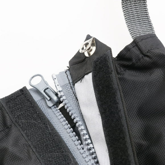 Snow Leg Guards for Hiking and Skiing in Black Oxford Fabric 1 Pair