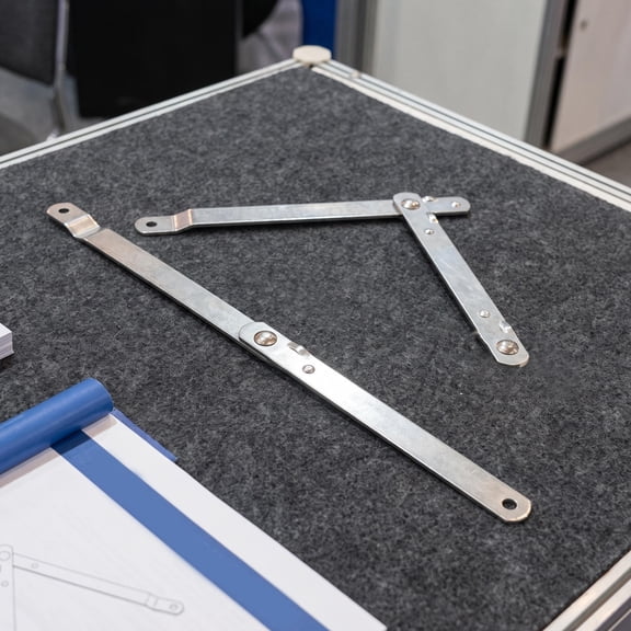 YSNOOWE Stainless Steel Folding Table Hinge, Plated Silver, Durable, Stable, Quick Assembly, 2Pcs