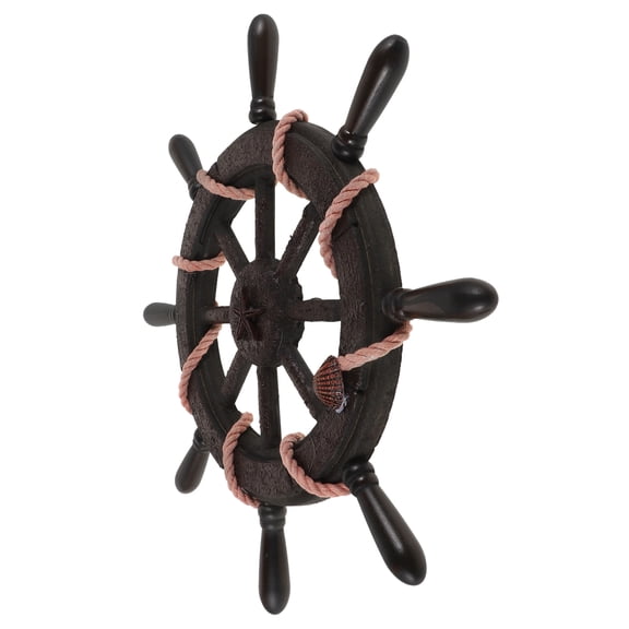 YSNOOWE Vintage Wooden Ship Wheel Wall Decor, Nautical Hanging for Home, Coastal Living Room, Bedroom, Office