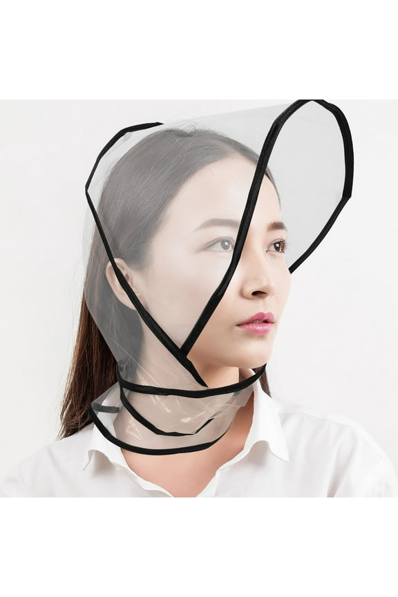 Waterproof Cap 2Pcs Clear Reusable Bonnet For Lady Rainy Days Travel Daily Use 14.3x13.4x0.08in