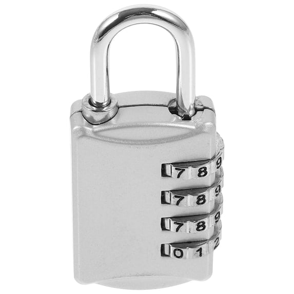 YSNOOWE Zinc Alloy Combination Padlock Plated Silver for Home Use ...