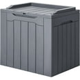 thumbnail image 1 of YSNW 31 Gallon Resin Deck Box Waterproof Indoor Outdoor Storage Boxes for Patio Furniture Cushions and Garden Tools (Gray), 1 of 19