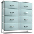 thumbnail image 1 of YSNW Dresser with 8 Drawers - Storage Unit Organizer Chest for Clothes - Bedroom, Kids Room, Nursery, & Closet (Aqua, 31.5 x 12 x 32-8 Drawer), 1 of 12