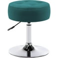 thumbnail image 1 of YSNW Modern Velvet Vanity Stool Makeup Stool Vanity Chair Height Adjustable Swivel Stool Round Ottoman Atrovirens, 1 of 8
