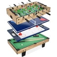 thumbnail image 1 of YSNW Multi-Game Table Series – Interactive 4-in-1 and 11-in-1 Game Tables for Kids with Foosball, Air Hockey, Billiards, Ping Pong & More（4-in-1 Natural）, 1 of 15