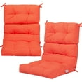 thumbnail image 1 of YSNW Tufted Outdoor Patio Chair Cushion 4.5", High Back Chair Cushion with 4 String Ties, Patio Seat Cushion for Swing Bench Wicker Seat Chair (Orange, 2), 1 of 14