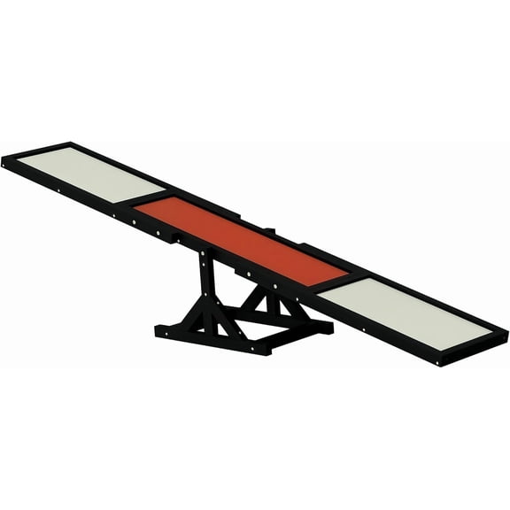 YSNW Wooden Dog Agility Seesaw for Training and Exercise, Platform Equipment Run Game Toy, Weather Resistant Pet Supplies, 71" L x 12" W x 12" H, Black