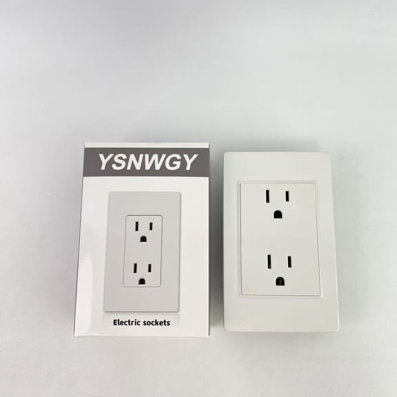 YSNWGY Electric sockets,20 Amp Outlet, Tamper-Resistant GFI Receptacle with LED Indicator, Self-Test Ground Fault Circuit Interrupter, Decorator Wall Plates and Screws Included, White