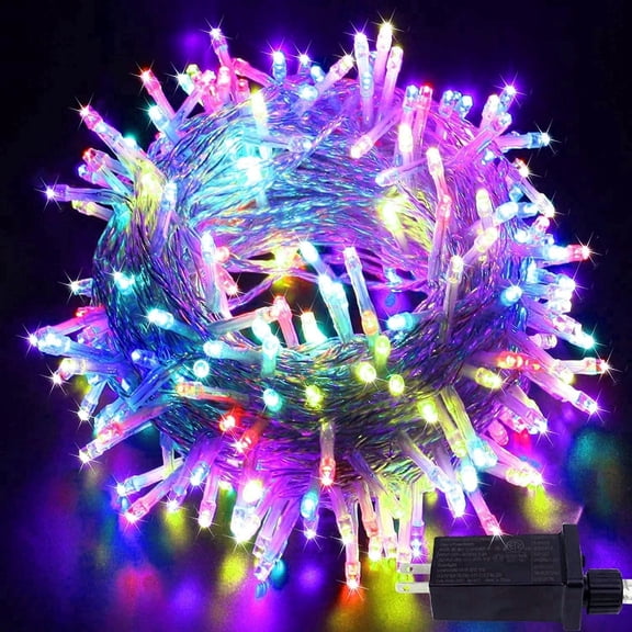 YSPUKY 200LED Christmas Lights Outdoor Lights for Patio, 65FT String Lights Clear Wire Twinkle Fairy Lights Plug in with 8 Modes Waterproof for Christmas Trees, Bedroom, Classroom