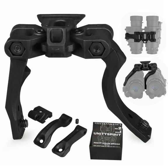 YSS Night Vision Goggles Binocular Bridge Mount with Adjustable Field of View for PVS-14 Adapter