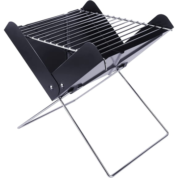 YSSOA 12" Charcoal Folding Mini Tabletop BBQ Grill, Portable
