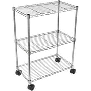 YSSOA 3-Tier Storage Shelving Units with Wheels, 24.02"L x 13.78"W x 29.92"H