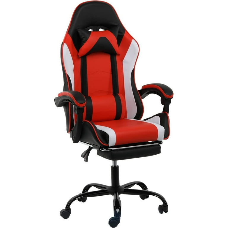 YSSOA Adults Gamer Racing Style Gaming Chair with Footrest