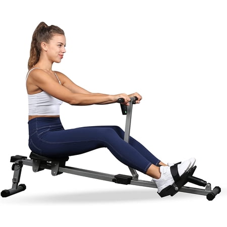 YSSOA Fitness Rowing Machine Rower Ergometer, Digital Monitor and 260 lbs of Maximum Load, Black