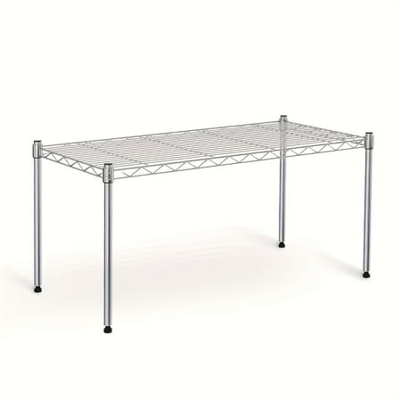 YSSOA Heavy Duty 3-Tier Storage Shelves 750Lb Capacity, 24.02" D X 13.78" W X 21.97" H Shelving Unit For Pantry, Garage, Laundry And Kitchen, Chrome