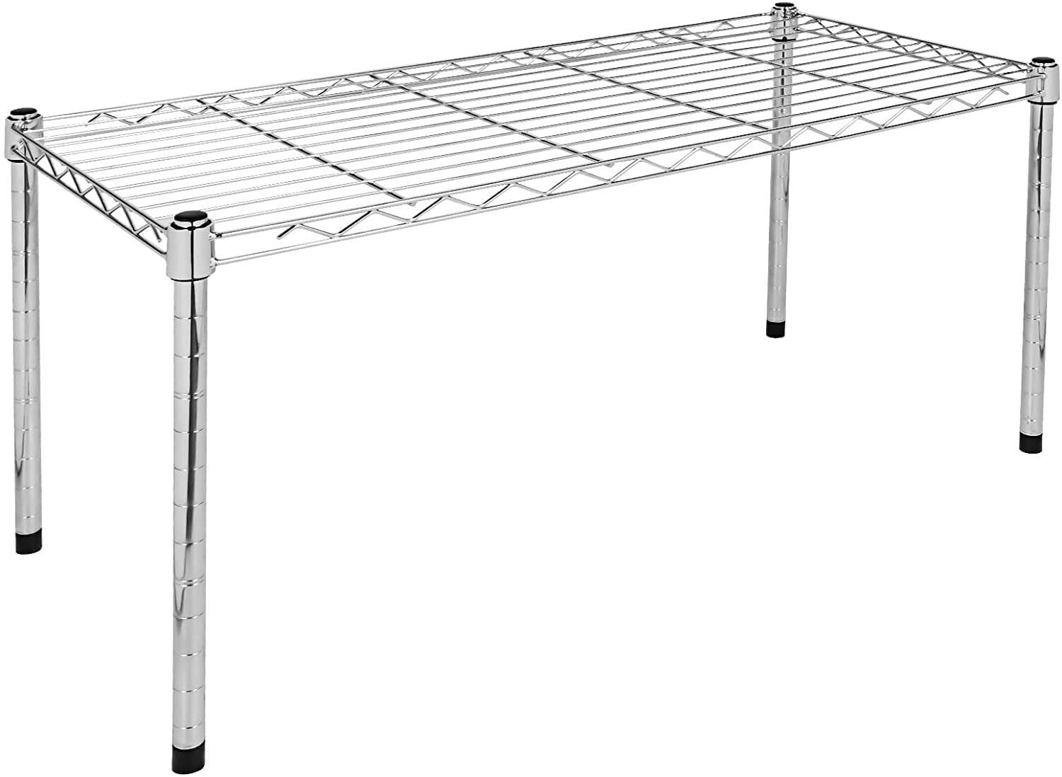 YSSOA Heavy Duty Storage Shelving Unit, 1-Tier Shelf ,Chrome ,30L x 14W x 15H inch