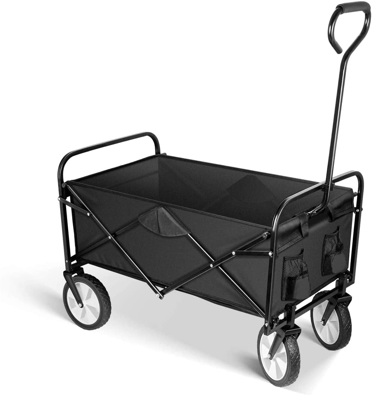 YSSOA Rolling Collapsible Garden Cart Camping Wagon, with 360