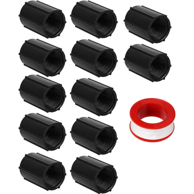 YSSTT3ANIG 12pcs 3/4 Inch Double Female Hose Connector, Female Threaded PVC Coupling with
