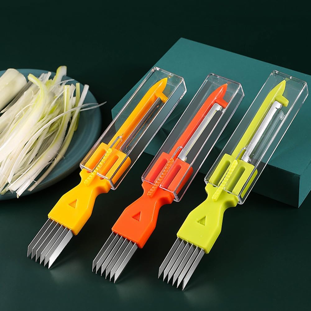 YSSTT3ANIG 2 in 1 Shred Silk The Knife, Stainless Steel Chopped Green