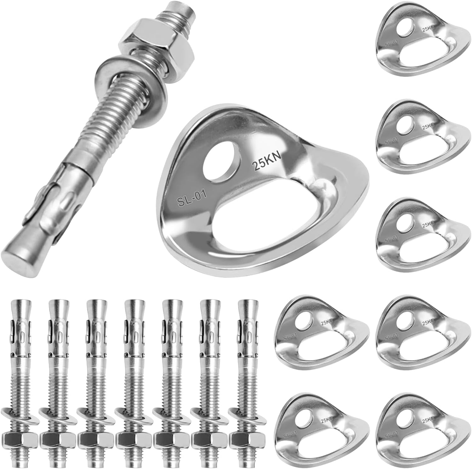 YSSTT3ANIG Climbing Anchor Bolt, 35KN Climbing Bolt Hanger 316