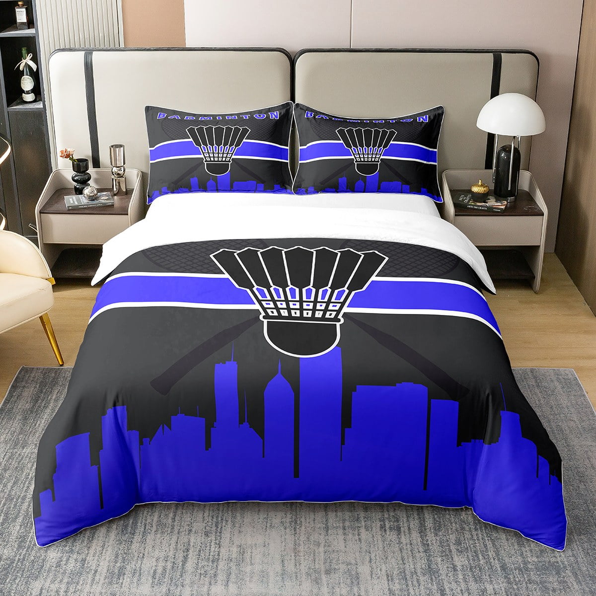 Queen Size Hip Hop Graffiti Bedding Set - 3 Piece Duvet Cover Set For Street Style Room Decor