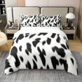 thumbnail image 1 of 100% Natural Cotton Cow Print Comforter Cover Twin Milk Cow Pattern Soft Microfiber Duvet Cover Black White Bedding Set Wild Animal Farmhouse Quilt Cover,Zipper, 1 of 6