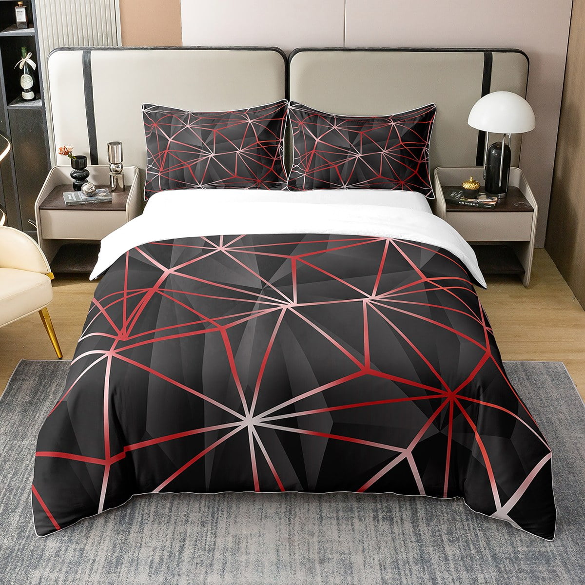 YST 100 Natural Cotton Geometric Bedding Set Kids Modern Abstract Art