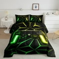thumbnail image 1 of Erosebridal 3 Pieces Gaming Bedding Set Video Game Comforter Gamer Controller Bed Comforter Set Queen, Neon Lights Gamepad Comforter Set Game Console Bed Set Teens Men Game Home Decor, 1 of 5