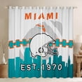 thumbnail image 1 of 38x54 inch 30%-50% Blackout Curtains,American Football Lovers Curtains for Football Fan,Football Curtains Drapes,Football Player Window Curtains 2 Panels for Living Room(Miami), 1 of 6
