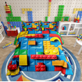 thumbnail image 1 of Erosebridal 3D Building Blocks Comforter Set Full, Colorful Construction Bedding, Rainbow Brick Blue Bedding Comforter Sets Funny Patchwork Geometric Rectangle Quilt, 1 of 5