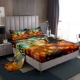 thumbnail image 1 of 3D Butterfly Bed Sheets Set Full Size, Orange Butterfly Tie Dye Flower Print Sheets,Fantasy Butterfly Aesthetic Art 4 Pieces Soft Sheet Set with 2 Pillowcases (//Women), 1 of 6