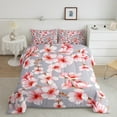thumbnail image 1 of 3D Cherry Blossoms Bedding Set Queen for Women Pink Sakura Flower Comforter Set, Chic Floral Duvet Insert Pink and Grey Quilt Sets, Spring Botanical Plants Bedding Comforters & Sets, 1 of 6
