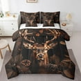 YST 3D Deer Bed in a Bag 7Piece Safari Moose Twin Size Comforter Set