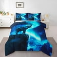 YST 3D Elephants King Size Comforter Set, Wildlife Mountains Animals