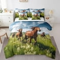 thumbnail image 1 of Erosebridal 3D Galloping Horse Comforter Set Twin 7 Piece Wildlife Animal Print Bed in a Bag Rustic Farmhouse Home Decor,Western Horse Bedding Sets with Fitted Sheet,Flat Sheet,Pillow Cases & Covers, 1 of 5