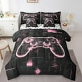 YST 3D Game Console Comforter Set for Boys Girls Pink Black Kids 3D