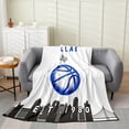thumbnail image 1 of 40x50 inch Basketball Fleece Blanket ,Basketball Throw Blanket for Teens,Youth Basketball City Flannel Blanket,Sports Gift Fuzzy Blanket for Sofa Couch,Dallas, 1 of 5