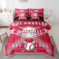 thumbnail image 1 of 7-Pcs Baseball Bedding Set , Queen Size Comforter Set with Sheets and Pillowcase, 7-Pcs Soft Lightweight Bed in a Bag,Sports Bed Set,Baseball Team Bedding,Los Angeles, 1 of 5