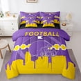 thumbnail image 1 of 7 Pcs Comforter Set Full Size,Football Bed in a Bag with Flat Sheet and Fitted Sheet and Adults,Football City Bedding Set with Pillowcase and Sham(Minnesota), 1 of 5