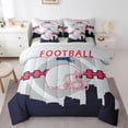 thumbnail image 1 of 7 Pcs Comforter Set Twin Size,American Football Bed in a Bag with Flat Sheet and Fitted Sheet and Adults,Football Bedding Set with Pillowcase and Sham(Foxborough), 1 of 5